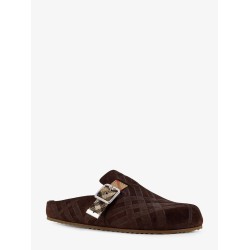 Leather mule with Check motif