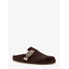 Leather mule with Check motif