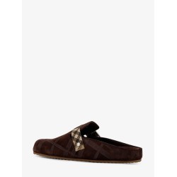 Leather mule with Check motif