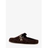 Leather mule with Check motif