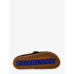 Leather mule with Check motif