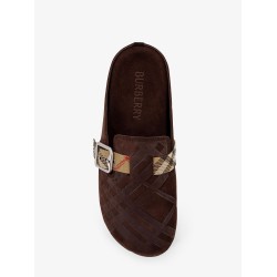 Leather mule with Check motif