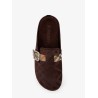 Leather mule with Check motif