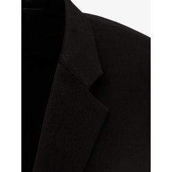 Single breasted cut off viscose and wool blazer