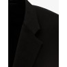 Single breasted cut off viscose and wool blazer