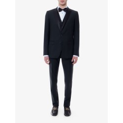 Virgin wool blend tuxedo with gilet and satin profiles