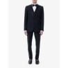 Virgin wool blend tuxedo with gilet and satin profiles