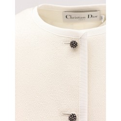 Bouclé cotton and virgin wool blazer