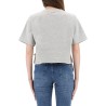 CROPPED T-SHIRT WITH EMBOSSED LOGO