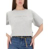 CROPPED T-SHIRT WITH EMBOSSED LOGO