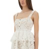 LACE RUFFLE MINI DRESS