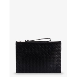 Leather clutch with Intrecciato motif