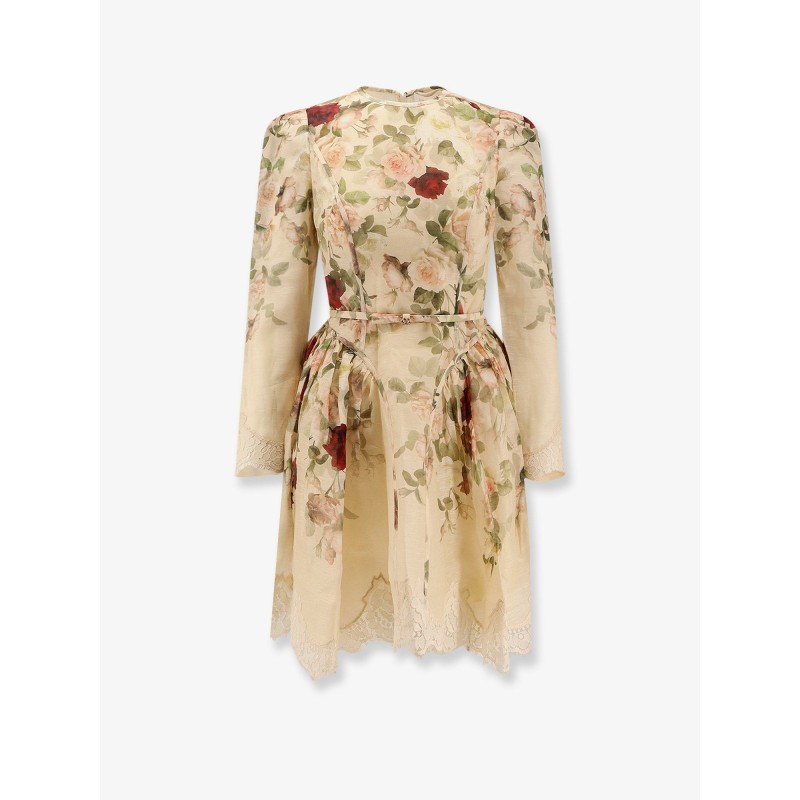 Hypnotic Lace Trim silk and cotton mini dress