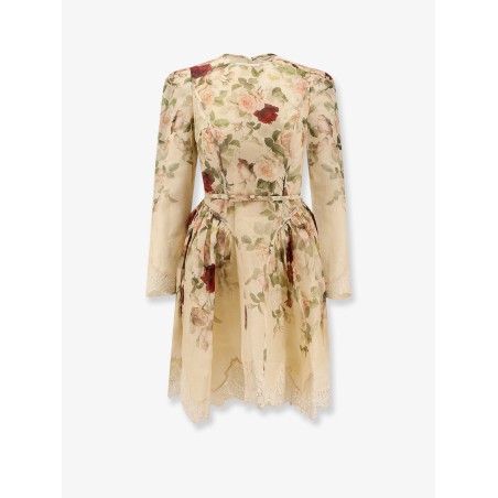 Hypnotic Lace Trim silk and cotton mini dress