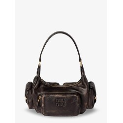 Pocket leather shoulder bag