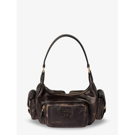 Pocket leather shoulder bag