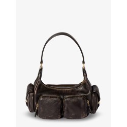 Pocket leather shoulder bag