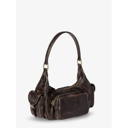 Pocket leather shoulder bag