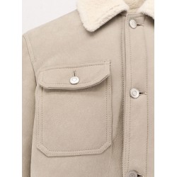 Leather long jacket