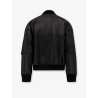 Leather bomber jacket