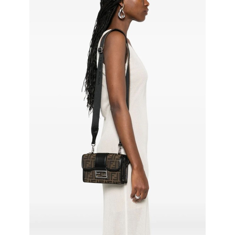 Baguette double jacquard shoulder bag