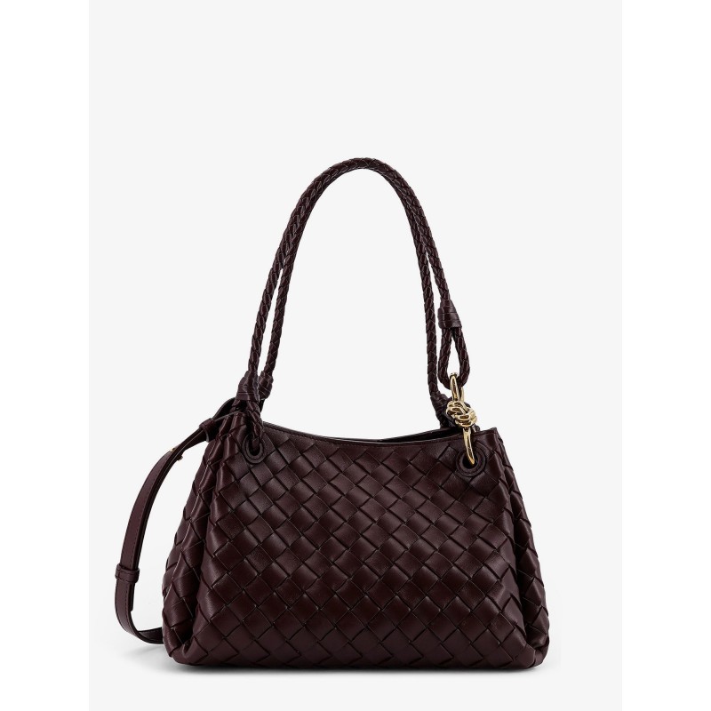 Parachute leather shoulder bag with Intrecciato motif