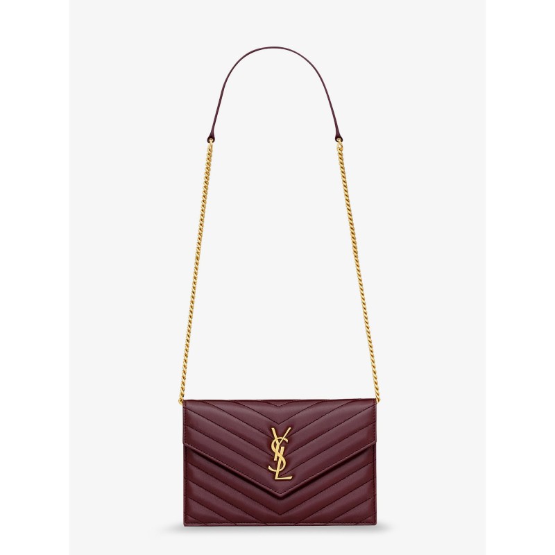 Envelope leather shoulder bag