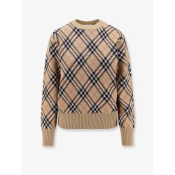 Wool sweater with Burberry Check motif
