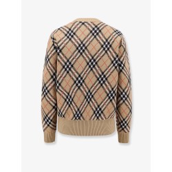 Wool sweater with Burberry Check motif