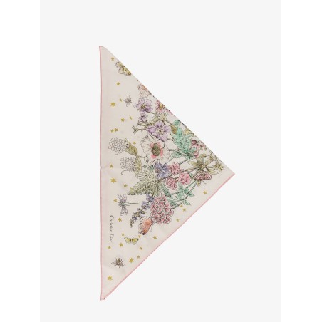 Flowers Calendar Triangle silk foulard