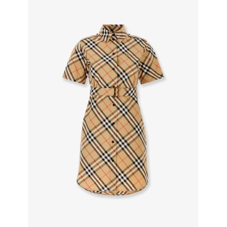 Chemisier cotton dress with Check print