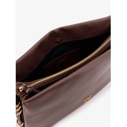 Triplet leather shoulder bag