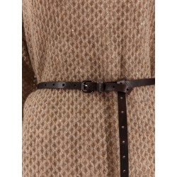 Mohair blend long dress with sequins