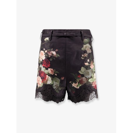 Hypnotic Lace Trim silk and cotton short