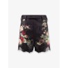 Hypnotic Lace Trim silk and cotton short