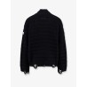 Wool blend sweater with distressed effect
