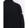 Wool blend sweater with distressed effect