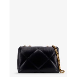 Kira matelassé leather shoulder bag with metal logo