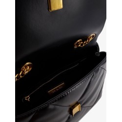Kira matelassé leather shoulder bag with metal logo