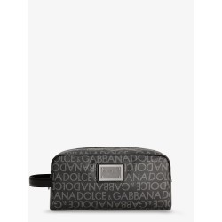 Coated canvas necessaire with all-over logo