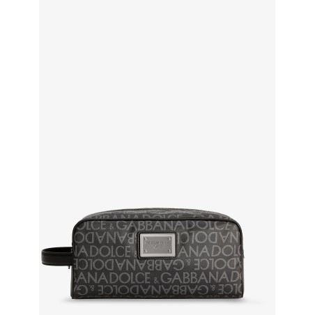 Coated canvas necessaire with all-over logo