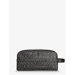 Coated canvas necessaire with all-over logo