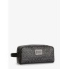 Coated canvas necessaire with all-over logo