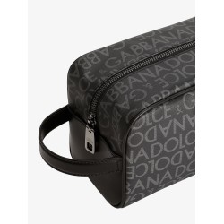 Coated canvas necessaire with all-over logo