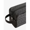 Coated canvas necessaire with all-over logo