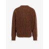 Wool blend sweater with distressed effect