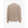 Wool blend sweater with distressed effect