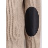 Wool blend cardigan with distressed effect