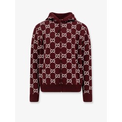Reversible wool jacket with GG motif