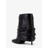 Shark Lock Stiletto leather ankle boots